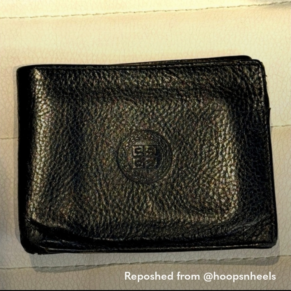 Givenchy Luxe Black Pebbled Leather Men’s Compact Bifold Wallet